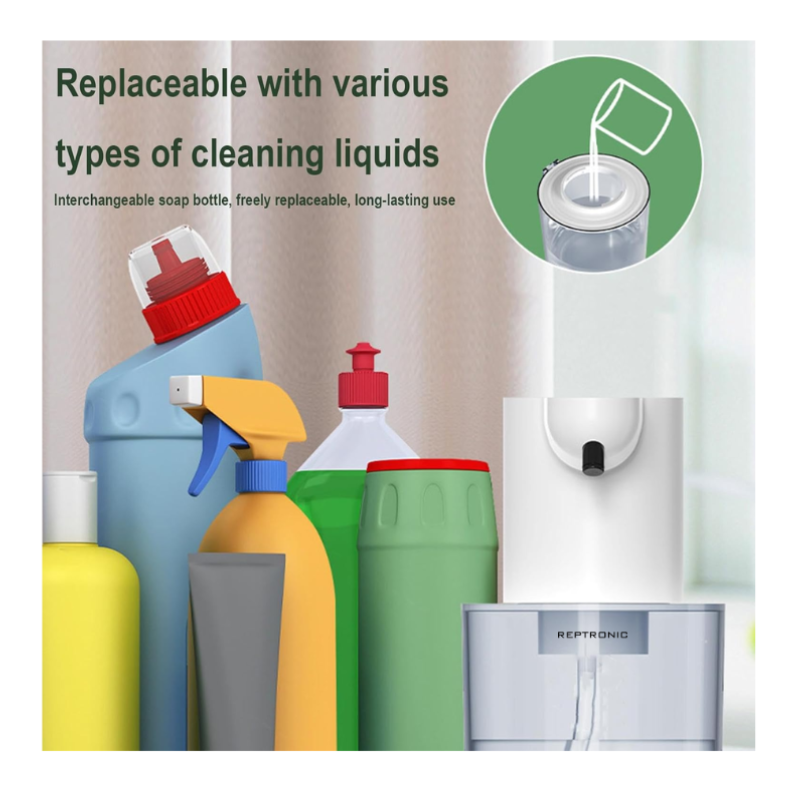 Reptronic Rechargeable Automatic Liquid Soap Dispenser with Wall Mount