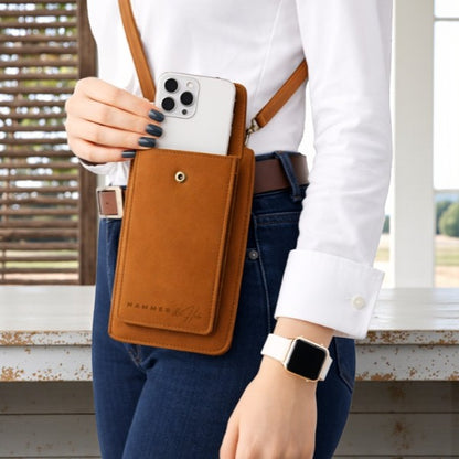 Reptronic Hammer&Hide Crossbody Sling Bag Purse: Genuine Saddle Leather