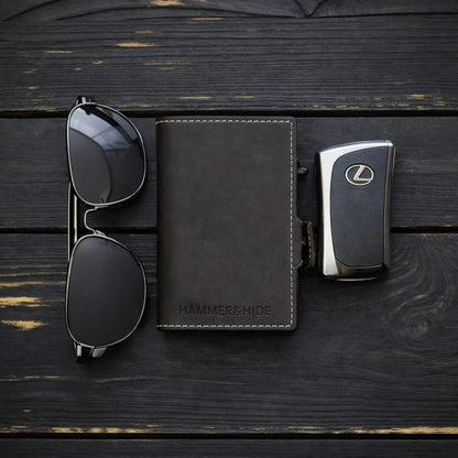 Reptronic Hammer&Hide Genuine Saddle Leather Pop-up Wallet