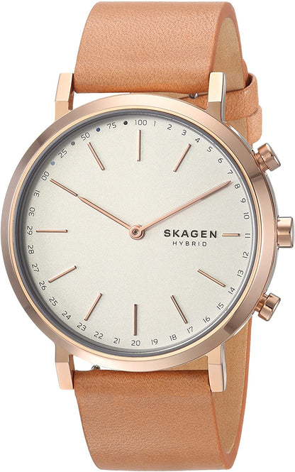 Unboxed Skagen Women's Hald Stainless Steel and Leather Hybrid Smartwatch