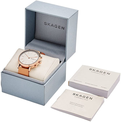 Unboxed Skagen Women's Hald Stainless Steel and Leather Hybrid Smartwatch